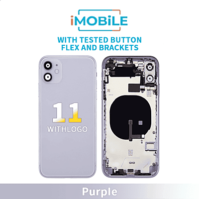 iPhone 11 Compatible Back Housing [With Tested Button Flex And Brackets] [Purple]