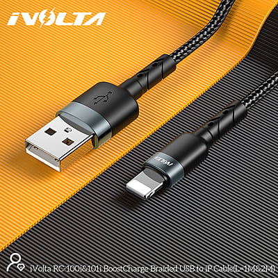 iVolta [RC-100i] BoostCharge 1m Braided USB to Lightning Cable