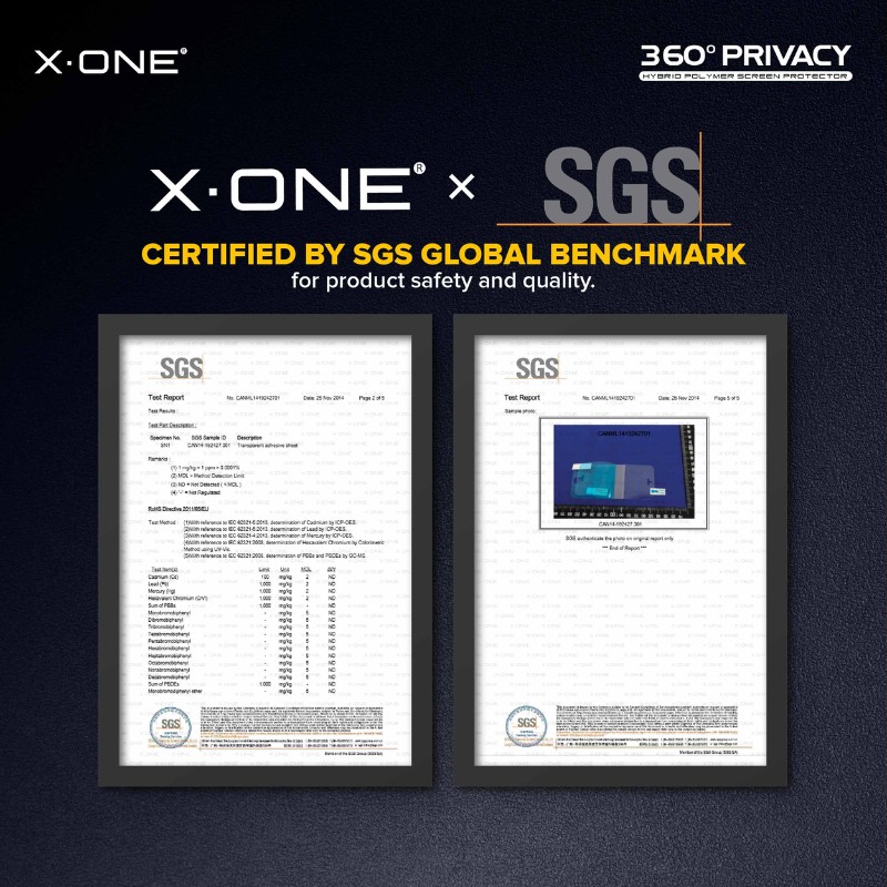 X.One [360 Privacy] Hybrid Polymer Impact Screen Protector, iPhone 16 Pro Max [Privacy]