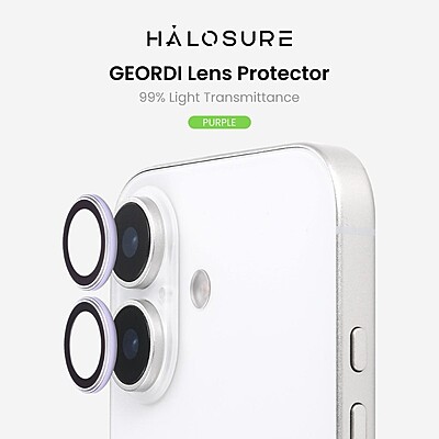 Halosure Geordi Rear Camera Lens Armour Protector (Anti-Reflection), iPhone 17 Halosure Geordi Rear Camera Lens Armour Protector (Anti-Reflection), iPhone 17
