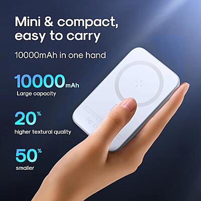 JoyRoom JR-W020 20W MagSafe Wireless Power Bank [10K mAh] [2 Ports + Wireless MagSafe]