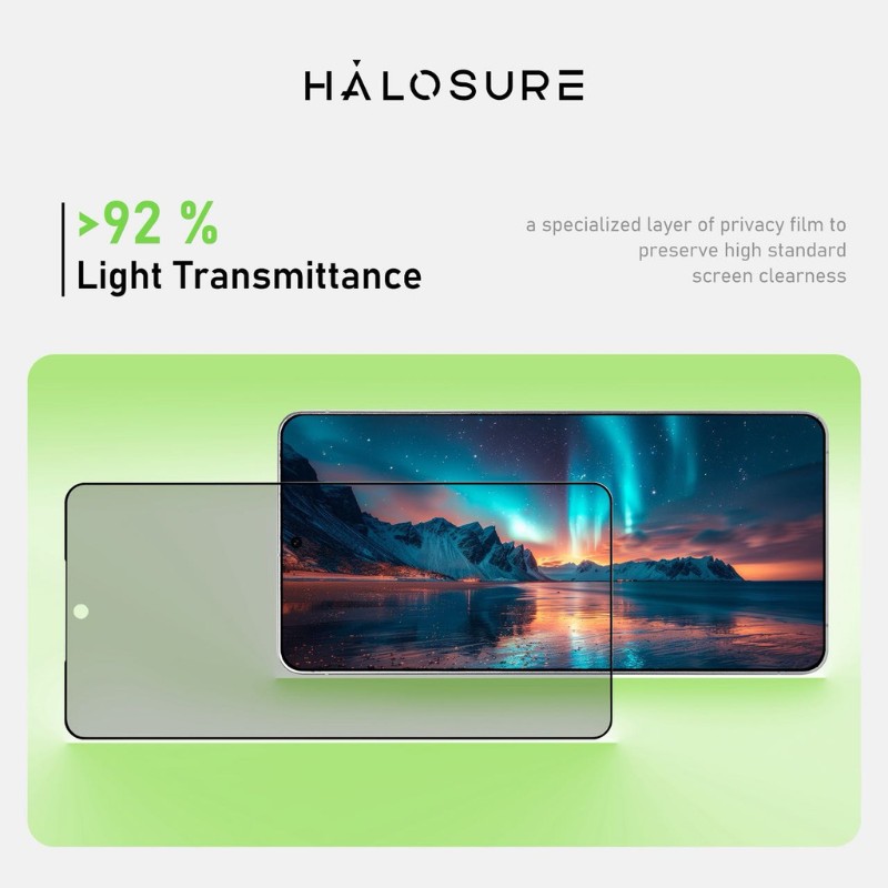 Halosure 2.5D Galaxia [Privacy] Tempered Glass, Samsung s26