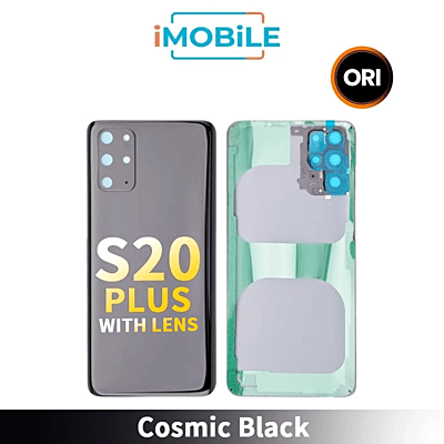 Samsung Galaxy S20 Plus G985 Back Cover Glass With Lens [Secondhand] [Cosmic Black]