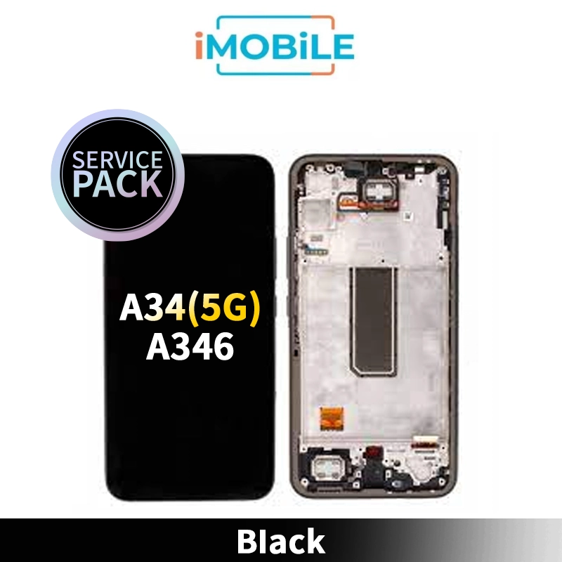 Samsung Galaxy A346 A34(5G) LCD Touch Digitizer Screen [Service Pack] [Black] GH82-31200A