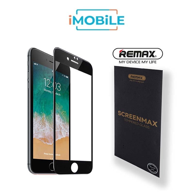 Remax RhinoShield 2.5D Tempered Glass with Envelope Pack, iPhone 7/8 [Black]