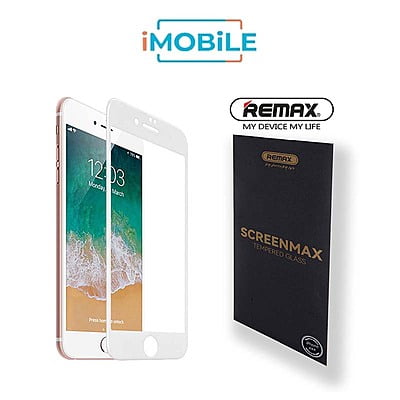 Remax RhinoShield 2.5D Tempered Glass with Envelope Pack, iPhone 7/8 [White]