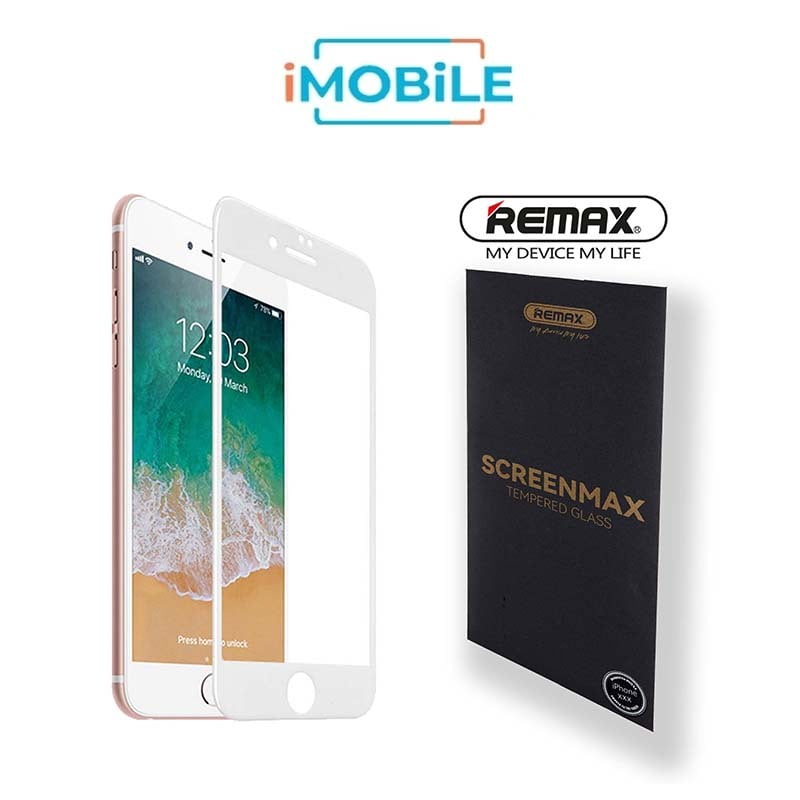 Remax RhinoShield 2.5D Tempered Glass with Envelope Pack, iPhone 7/8 [White]