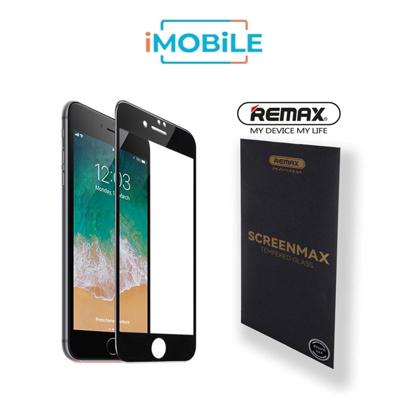 Remax RhinoShield 2.5D Tempered Glass with Envelope Pack, iPhone 7 Plus/8 Plus [Black]