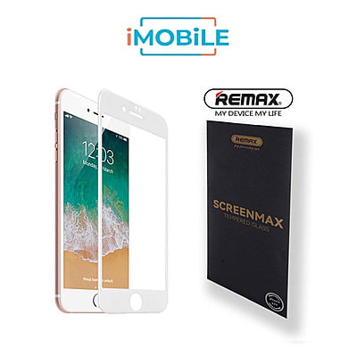 Remax RhinoShield 2.5D Tempered Glass with Envelope Pack, iPhone 7 Plus/8 Plus [White]