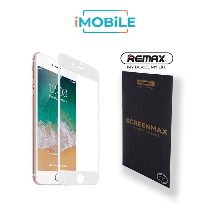 Remax RhinoShield 2.5D Tempered Glass with Envelope Pack, iPhone 7 Plus/8 Plus [White]