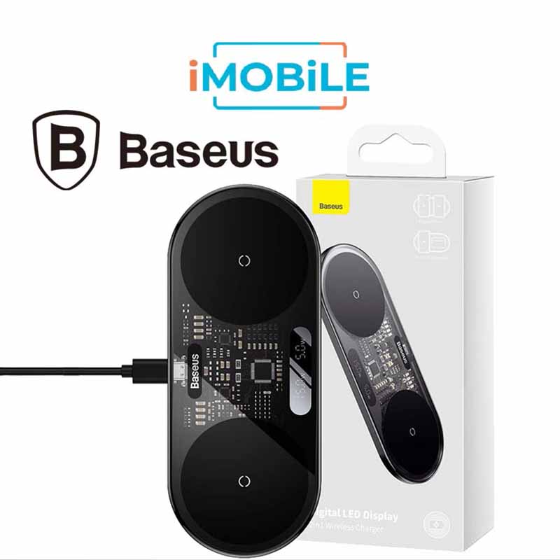 Baseus [WXJK-01/02] 2 in 1 Wireless Charger, 15W