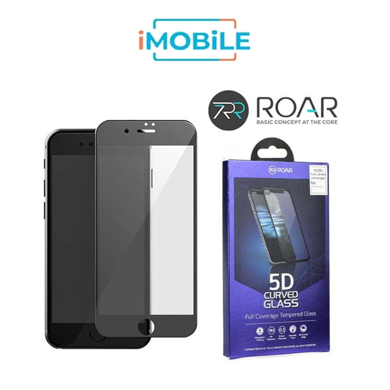Roar 2.5D Tempered Glass, iPhone 7 Plus/8 Plus [Black]