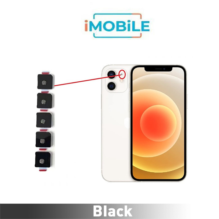 iPhone 11 Pro Compatible Rear Camera Microphone Mesh (x5 each set) [Black]