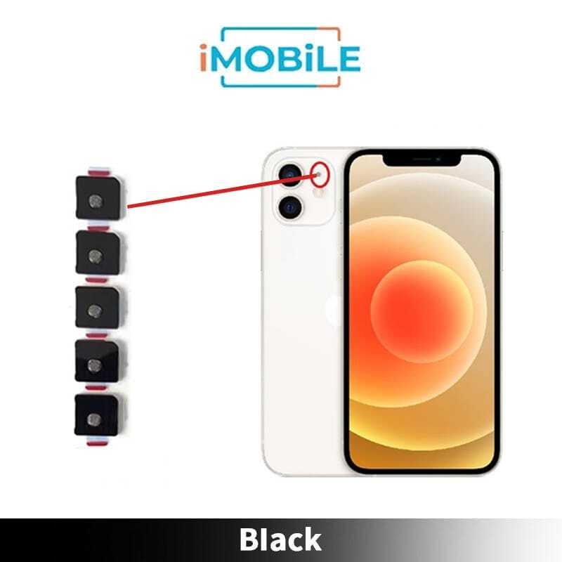 iPhone 11 Pro Compatible Rear Camera Microphone Mesh (X5 Each Set) [Black]