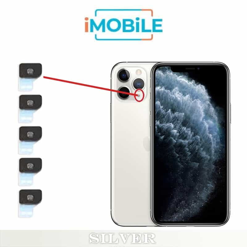 iPhone 11 Pro Compatible Rear Camera Microphone Mesh (X5 Each Set) [Silver]