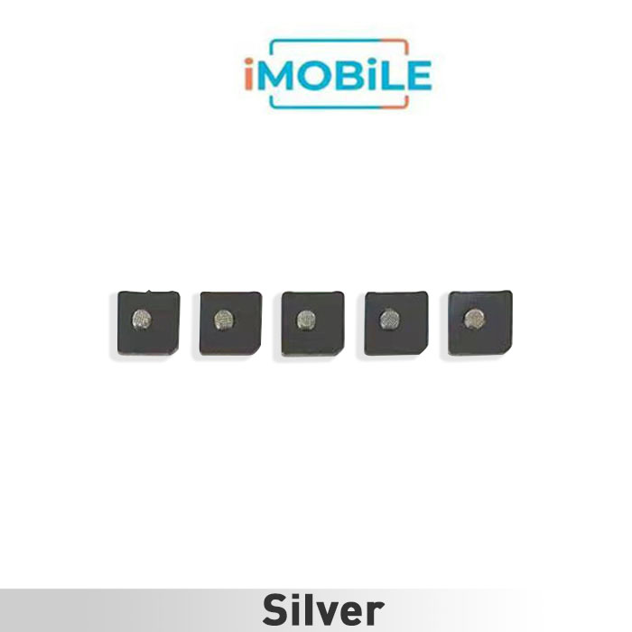 iPhone 12 Mini Compatible Rear Camera Microphone Mesh (x5 each set) [Silver]