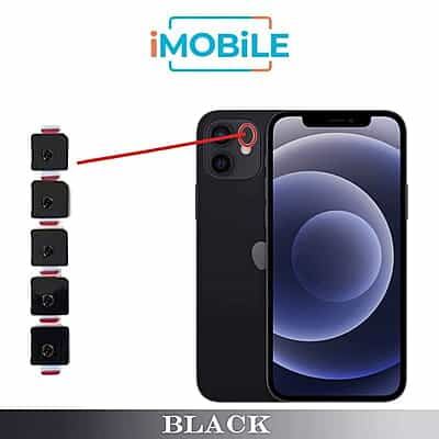 iPhone 12 Compatible Rear Camera Microphone Mesh (x5 Each Set) [Black]