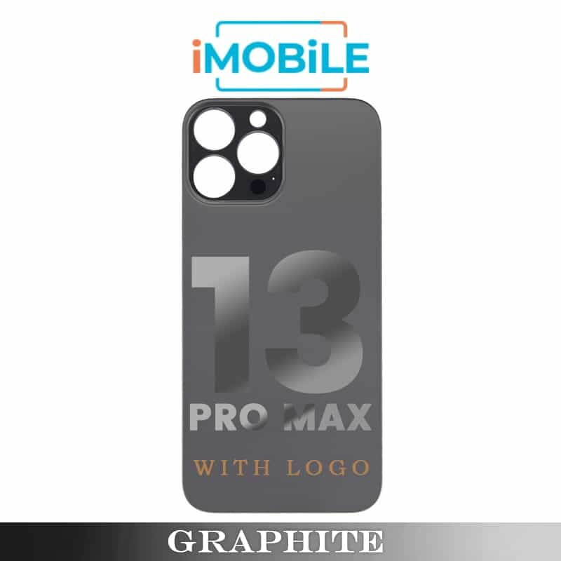 iPhone 13 Pro Max Compatible Back Cover Glass with Big Camera Hole [Graphite]