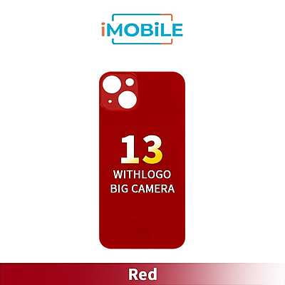 iPhone 13 Compatible Back Cover Glass With Big Camera Hole [Red]