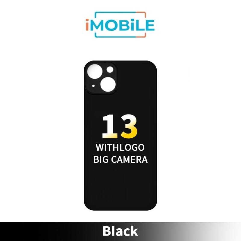 iPhone 13 Compatible Back Cover Glass With Big Camera Hole [Black]