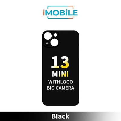 iPhone 13 Mini Compatible Back Cover Glass With Big Camera Hole [Black]