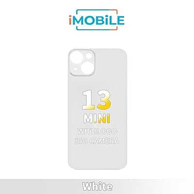 iPhone 13 Mini Compatible Back Cover Glass With Big Camera Hole [White]