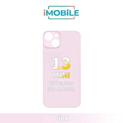 iPhone 13 Mini Compatible Back Cover Glass With Big Camera Hole [Pink]