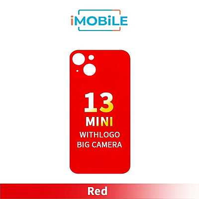 iPhone 13 Mini Compatible Back Cover Glass With Big Camera Hole [Red]