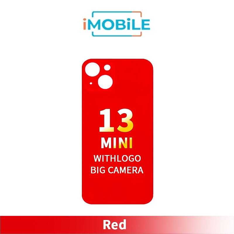 iPhone 13 Mini Compatible Back Cover Glass With Big Camera Hole [Red]