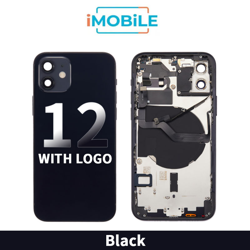 iPhone 12 Compatible Back Housing [no small parts] [Black]