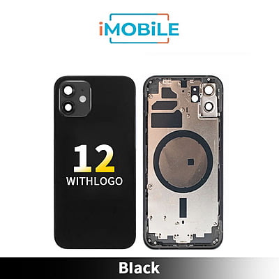 iPhone 12 Compatible Back Housing [No Small Parts] [Black]