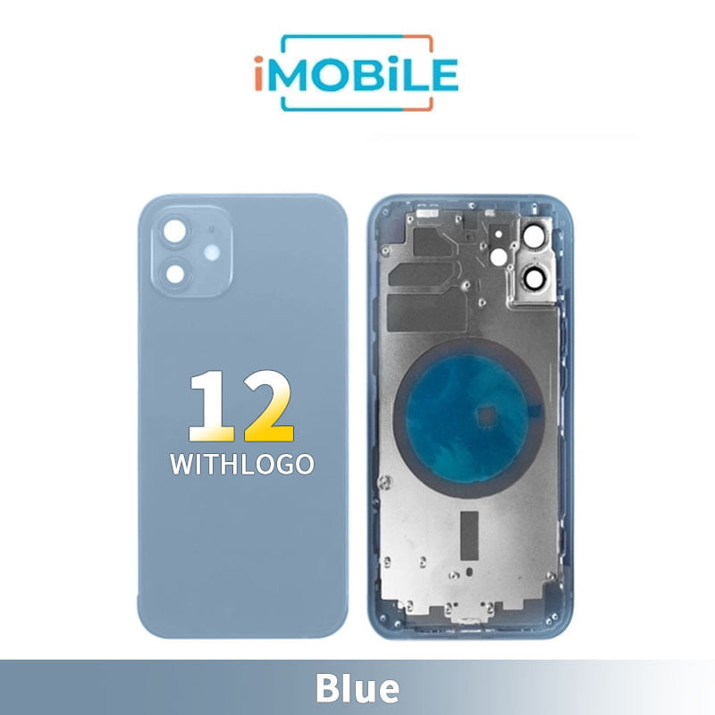 iPhone 12 Compatible Back Housing [No Small Parts] [Blue]