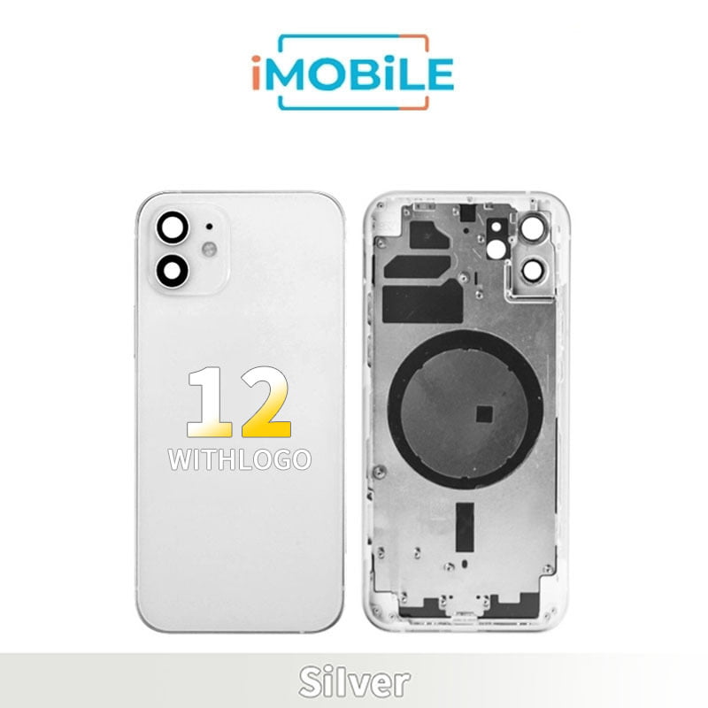 iPhone 12 Compatible Back Housing [No Small Parts] [Silver]
