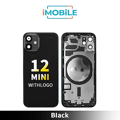 iPhone 12 Mini Compatible Back Housing [No Small Parts] [Black]