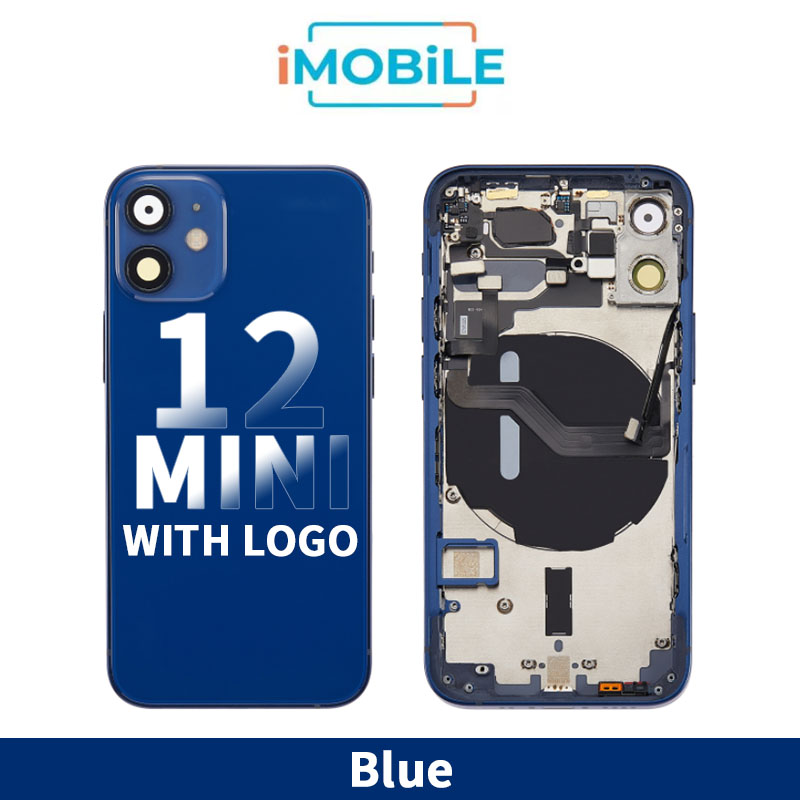 iPhone 12 Mini Compatible Back Housing [no small parts] [Blue]
