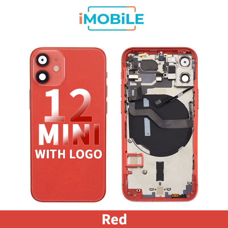 iPhone 12 Mini Compatible Back Housing [no small parts] [Red]