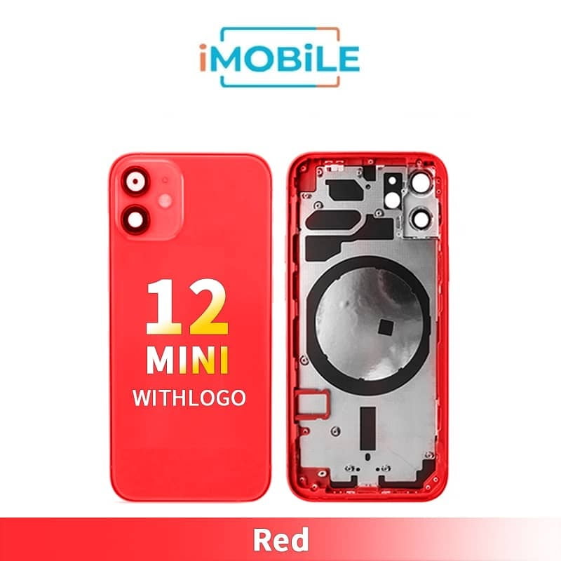 iPhone 12 Mini Compatible Back Housing [No Small Parts] [Red]