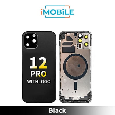 iPhone 12 Pro Compatible Back Housing [No Small Parts] [Black]