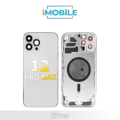 iPhone 12 Pro Max Compatible Back Housing [No Small Parts] [Silver]