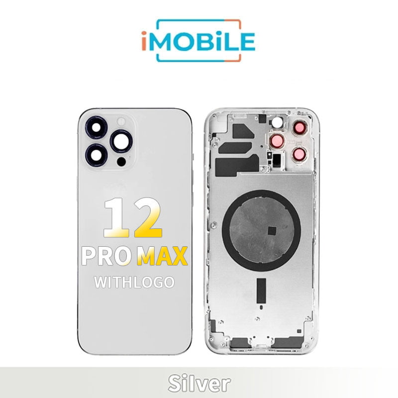 iPhone 12 Pro Max Compatible Back Housing [No Small Parts] [Silver]