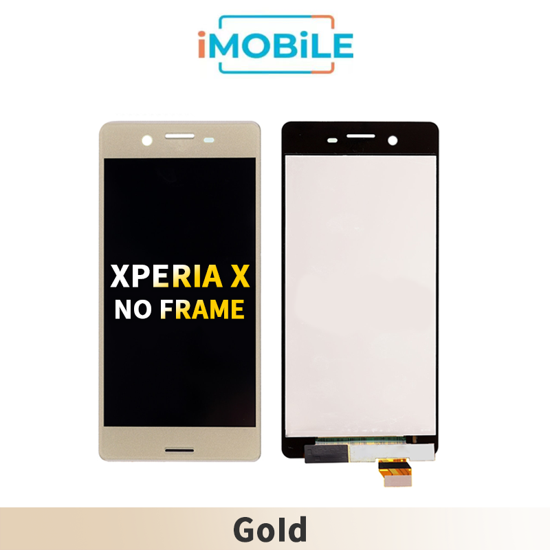 Sony Xperia X and X Performance Compatible LCD Touch Digitizer Screen no Frame [Gold][Include Adhesive]