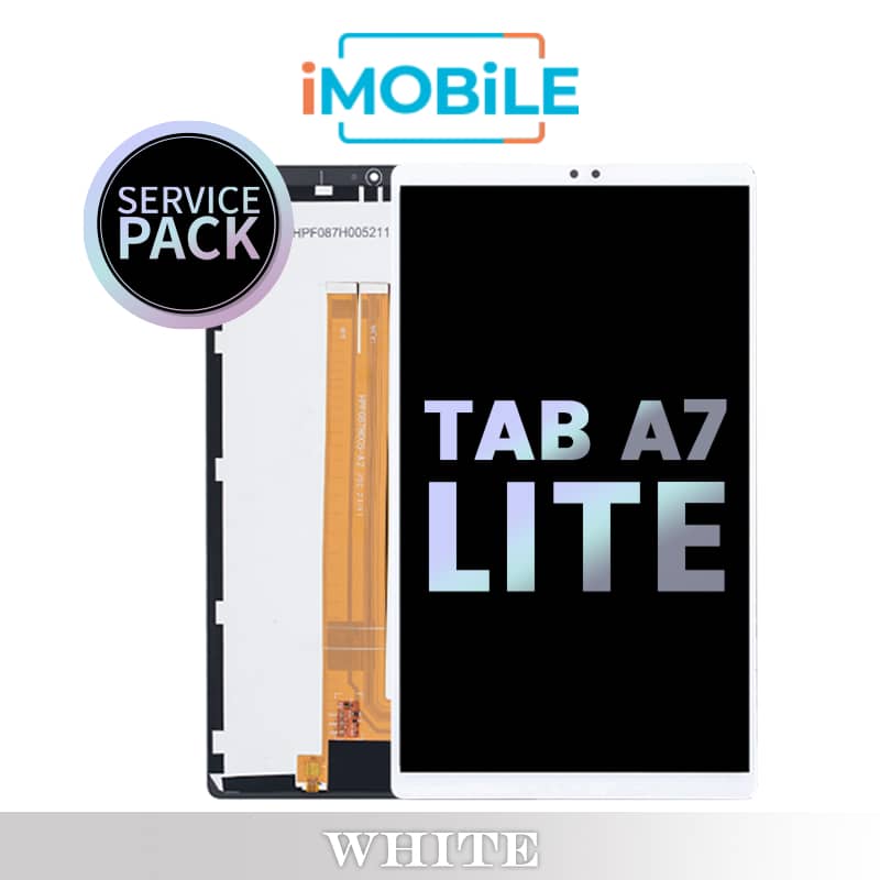Samsung T220 Tab A7 Lite LCD and Touch Assembly [Service Pack] [Silver]