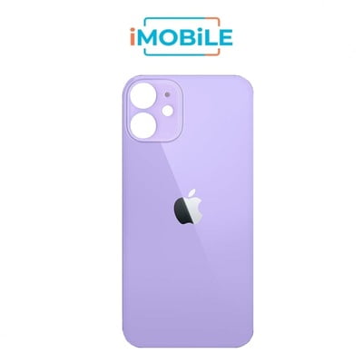 iPhone 12 Compatible Back Cover Glass with Big Camera Hole [Purple]