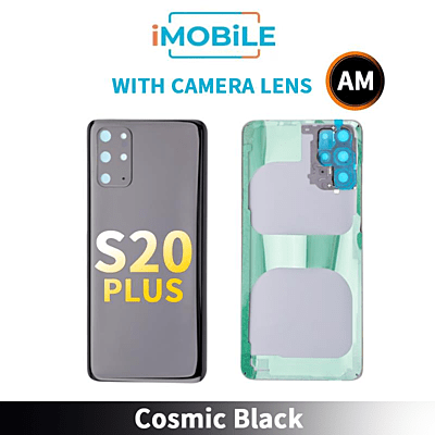 Samsung Galaxy S20 Plus G985 Back Cover Aftermarket with Camera Lens [Cosmic Black]