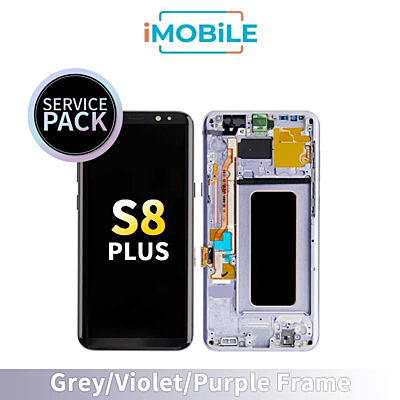 Samsung Galaxy S8 Plus G955 LCD Touch Digitizer Screen with [Grey/Violet/Purple Frame] Service Pack