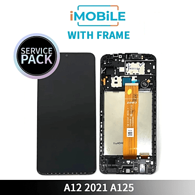 Samsung Galaxy A12 2021 A125 LCD Touch Digitizer Screen with Frame [Service Pack]