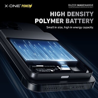 X.One Razor MagSafe Magnetic Wireless Charging Power Bank [5000 mAh] [1 Ports + Wireless MagSafe]
