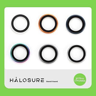 Halosure Geordi Rear Camera Lens Armour Protector (Anti-Reflection), iPhone 17 Pro / 17 Pro Max Halosure Geordi Rear Camera Lens Armour Protector (Anti-Reflection), iPhone 17 Pro / 17 Pro Max
