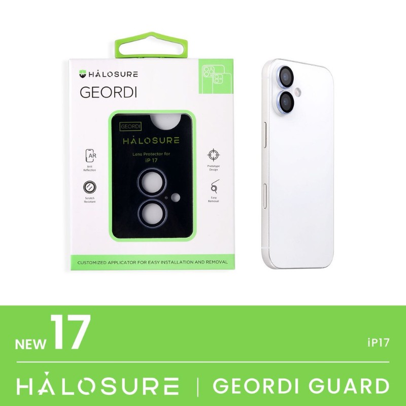 Halosure Geordi Rear Camera Lens Armour Protector (Anti-Reflection), iPhone 17