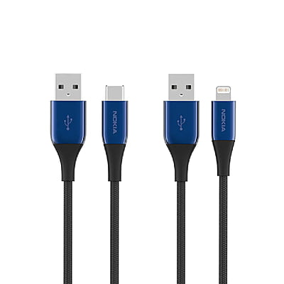 [Marketplace] Nokia Pro Cable P8201 Combo (Blue) - MFI Lightning & Type-C